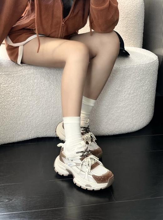 JEHURFIE/纪华菲双鞋带～复古拼色厚底增高老爹鞋AB25502 商品图13