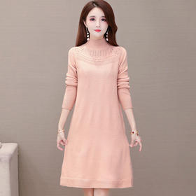 QYM 5CX9968-Y连衣裙宽松毛线裙弹力休闲裙内外可穿搭