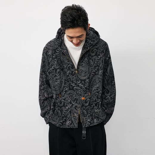 潮牌腰果花连帽宽松休闲印花速干外套满印复古NP58TJ24 商品图2