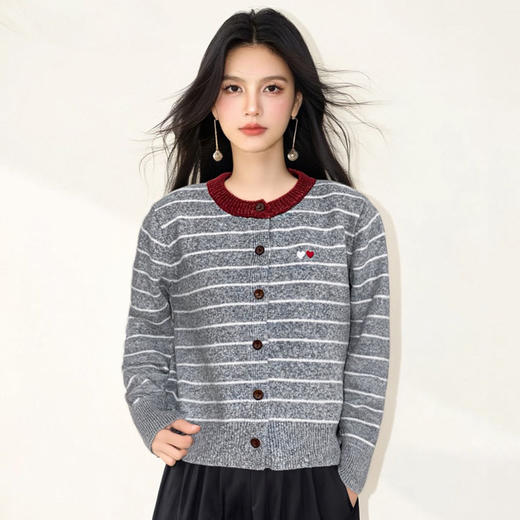 9.4%羊毛韩系花朵；6%羊毛条纹爱心刺绣/复古提花  针织衫合集A-5330-1 商品图5