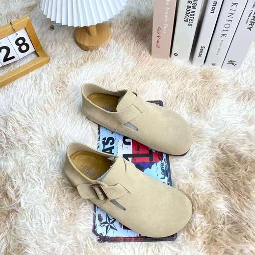 真皮新款勃肯鞋！2025休闲百搭男女同款防滑透气一脚蹬全包款博肯鞋！ 商品图1