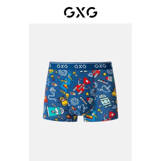 GXG内裤 【单条装】棉质莫代尔印花内裤男个性短裤潮 商品图2