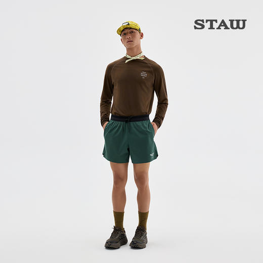 STAW世拓基础休闲运动短裤透气户外马拉松跑步训练四分速干裤男女 商品图4