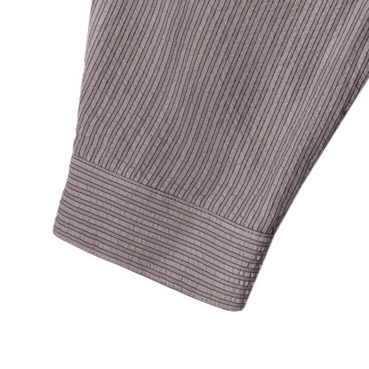 043150SDSA男士秋冬新款痞帅男装简约简约竖纹翻领长袖衬衫高街百搭衬衣 商品图4