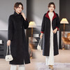 TC 236061双面双色立领双面羊毛呢大衣韩系长款加厚保暖宽松外套 商品缩略图0