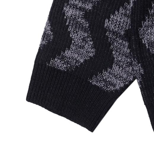 257111SDSA男士秋冬新款痞帅男装韩版撞色波浪线针织衫百搭潮流套头毛衣 商品图3