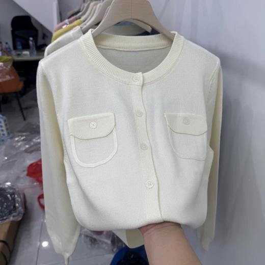 女士圆领针织开衫外搭长袖舒适柔软内搭外套【FM25852】 商品图1