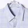 2175SDSA男士秋冬新款痞帅男装韩版简约撞色格纹格子翻领长袖衬衫百搭 商品缩略图2