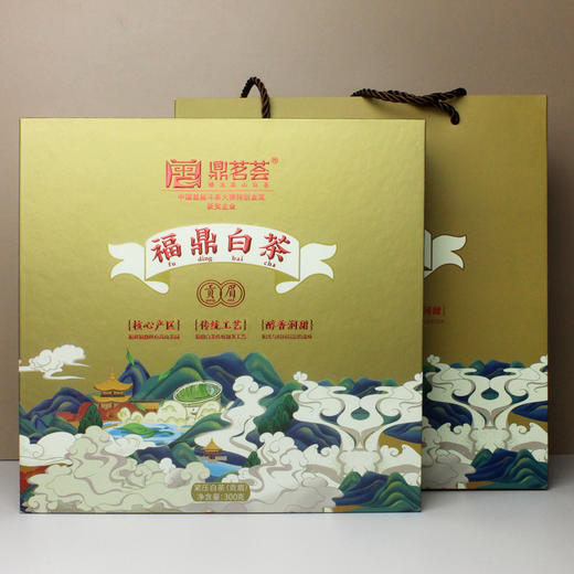 鼎茗荟丨 福鼎高山贡眉饼老白茶 一级 2019年原料 300g 礼盒配手提袋 商品图6
