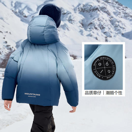 巴拉巴拉童装儿童羽绒服冬季男童中大童保暖渐变外套厚款时尚舒适 商品图3