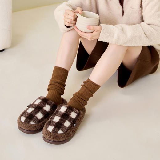 加厚鞋底！2025秋冬季新款棉拖鞋男士室内居家简约防滑保暖加绒加厚毛毛拖鞋 39-44码 商品图0