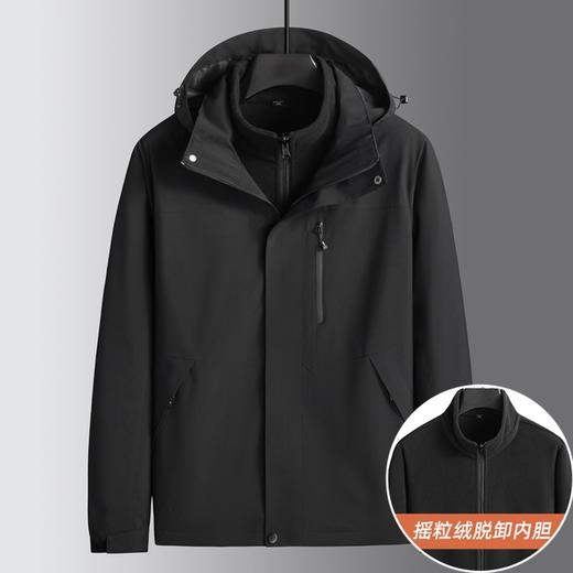 【三合一冲锋衣】【DK】大依优型大码三合一户外衣两件套外套可脱卸帽冲锋衣男宽松加肥加大码上衣夹克户外 商品图2