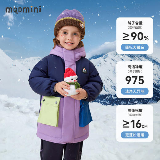 【90-140】【MQDmini】女童冬款保暖加厚工装风羽绒服 商品图1