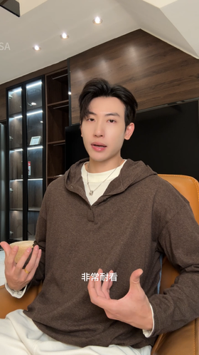 35530SDSA男士秋冬新款痞帅男装简约纯色半纽扣连帽卫衣设计师时尚上衣