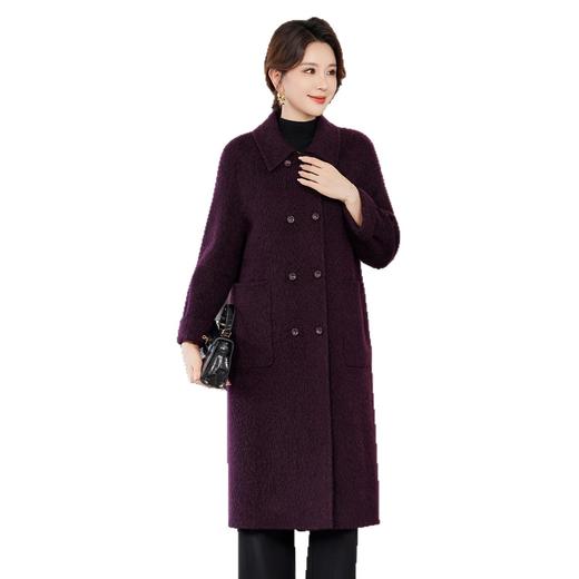 TC 23579绵羊毛呢外套休闲气质通勤带兜双面呢大衣 商品图4
