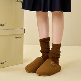 情侣款可外穿！2025秋冬季勃肯风拖鞋男女冬天室内居家可外穿高级感保暖加绒TPR棉拖鞋