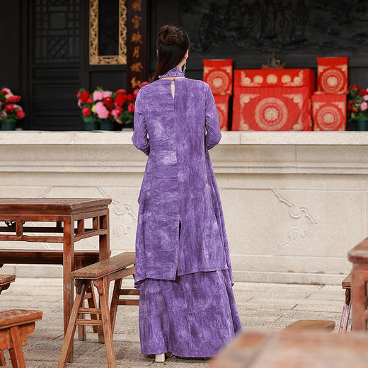 玉出紫烟抽绳炒色连衣裙 | 实物超美 有韵味 |现货加急发 商品图3