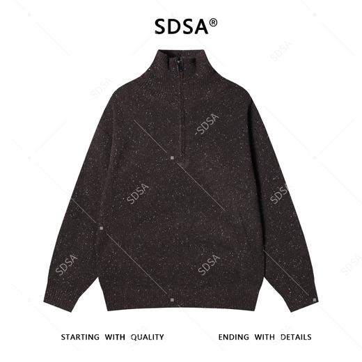 257159SDSA男士秋冬新款痞帅男装慵懒风半拉链立领针织衫百搭时尚毛衣 商品图1