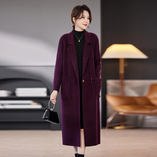 TC 23578双面呢羊毛大衣显瘦妈妈装双面呢外套 商品图2