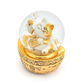 猫咪 水晶球音乐盒 祝賀禮物