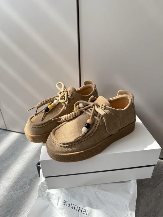 JEHURFIE/纪华菲丑萌慵懒牛皮厚底袋鼠勃肯鞋AB25376 商品图0