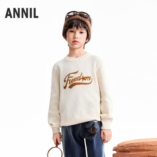 【实体店同款】男童圆领棉线衫冬季新款安奈儿童装AB544032 商品图2