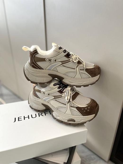 JEHURFIE/纪华菲双鞋带～复古拼色厚底增高老爹鞋AB25502 商品图4