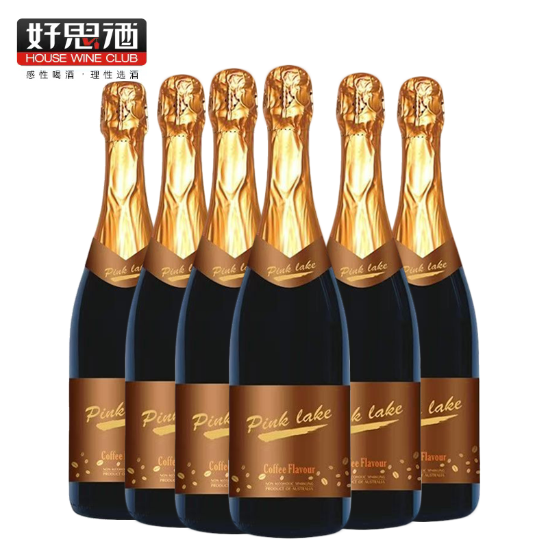 澳大利亚原瓶进口无醇起泡葡萄汁咖啡、草莓、益生菌、柠檬六支装750ml*6