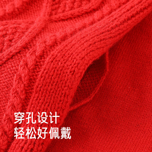 【商场同款】英氏儿童围巾宝宝围脖保暖防风新年喜庆红色秋冬新款 商品图3