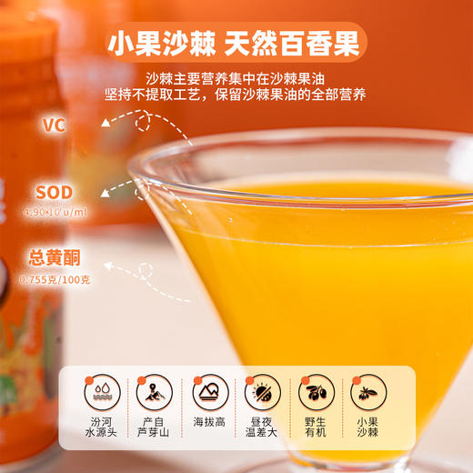 沙棘百香果复合果汁饮料正宗山西特产沙棘汁复合果汁罐装整箱 商品图2