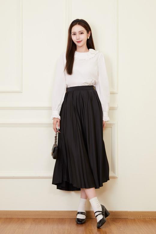 amadella 白色娃娃领立体花衬衫 20975 商品图1