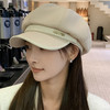 【不挑脸型！显脸小】拍照敲好看，贝雷鸭舌帽子女英伦皮质韩版百搭画家帽圆顶复古贝雷帽显脸小。rb 商品缩略图5