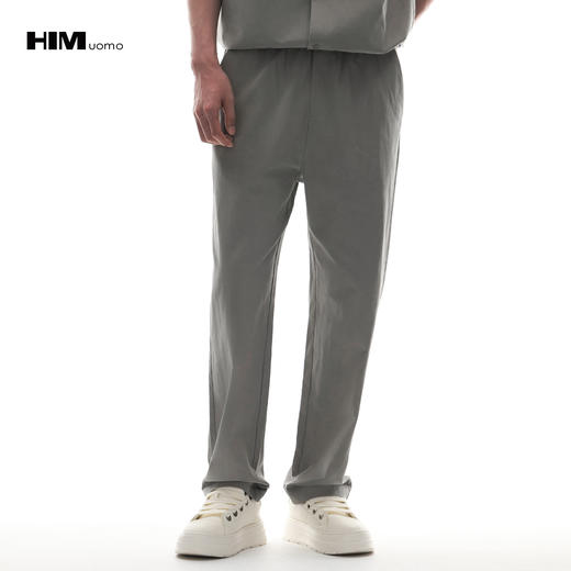 HIM漢崇 舒适抽绳松紧腰裤腰轻薄柔软透气百搭休闲裤男 2026春季 商品图0