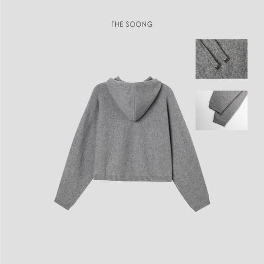 THESOONG/   斯托尔进口100%羊毛衫连帽开衫女 柔软毛衣HWMY7565 商品图8