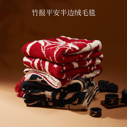 【故宫家居】竹报平安半边绒毛毯博物馆文创毯子新婚结婚中秋礼物 商品图4