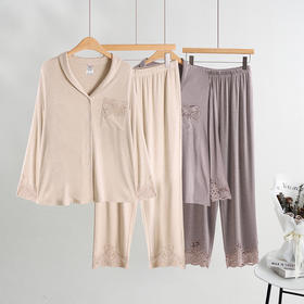 美奈川 蓄暖棉绒雅韵女套装JJ28137