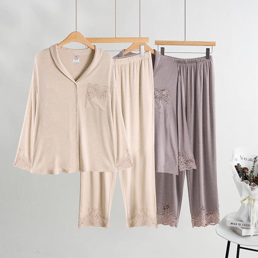 美奈川 蓄暖棉绒雅韵女套装JJ28137 商品图0