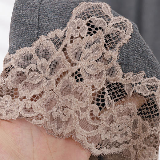 美奈川 蕾丝领蓄暖棉绒收腰套装JJ28177 商品图7