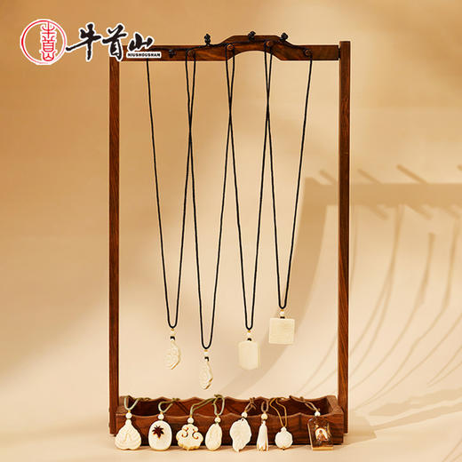 牛首山文创非遗猛犸牙雕小吊坠项链收藏送礼佳品南京纪念品礼物 商品图4