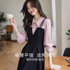 【年终特卖】熙世界2025秋季女装新款休闲气质学院风长袖拼接假两件衬衫连衣裙 商品缩略图2