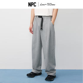 潮牌机能卡扣休闲直筒卫裤松紧腰隐形裤绳男挺括有型NP58SP11