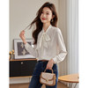 
【年终特卖】熙世界法式飘带蝴蝶结长袖衬衫女设计高级感抗皱OL衬衣2025秋新款 商品缩略图2
