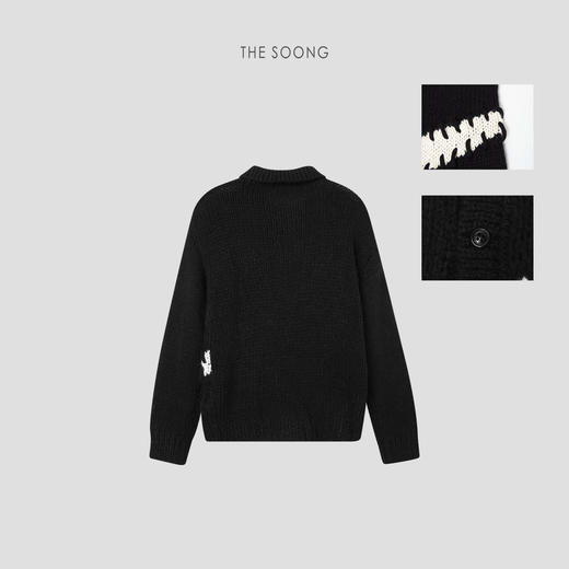THESOONG/绵羊毛POLO领子秋冬毛衣女长袖套头HBMY7211 商品图7