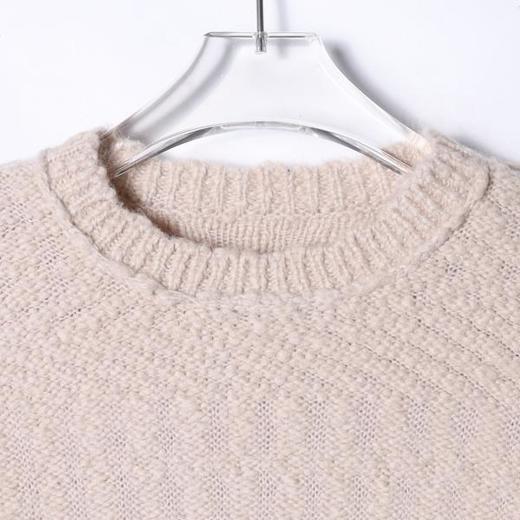 24313SDSA男士秋冬新款痞帅男装韩版简约纯色圆领针织衫百搭宽松毛衣 商品图2