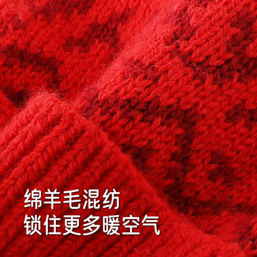 【商场同款】英氏儿童手套冬季保暖新年喜庆防风护手舒适新款 商品图1