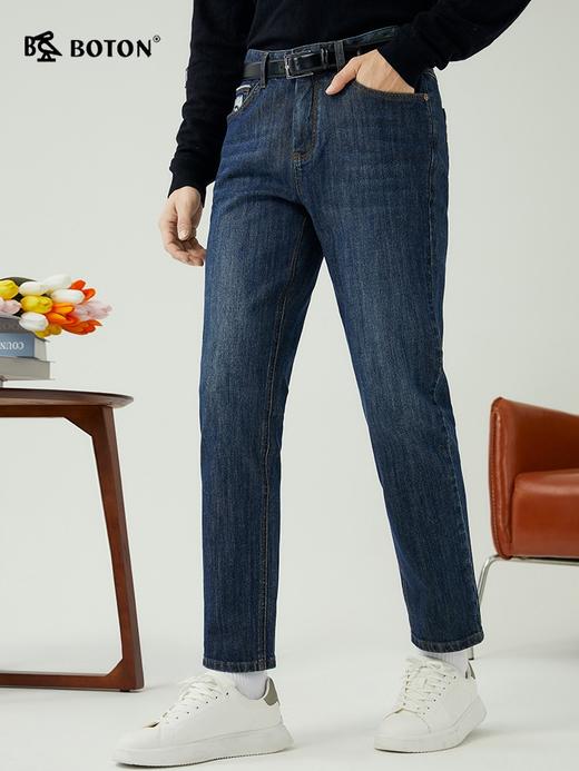 [棉弹舒适]波顿男士春秋冬 牛仔裤 直筒修身 合身休闲百搭长裤ME882323 商品图1