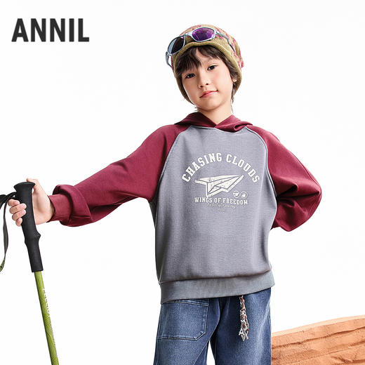 【实体店同款】男女童带帽长袖卫衣冬季新款安奈儿童装AM541412 商品图2