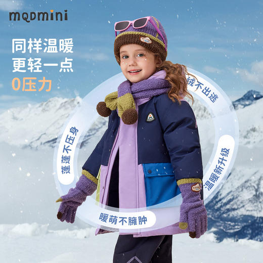 【90-140】【MQDmini】女童冬款保暖加厚工装风羽绒服 商品图4
