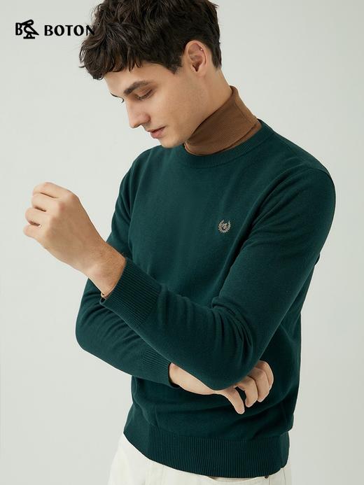 [山羊绒]波顿男士秋冬 毛衣 圆领套头 柔暖合身休闲长袖款MU733323 商品图1