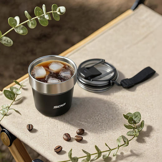 SOG索格 咖啡杯240ml 办公便携随行杯 316不锈钢 户外水杯 高颜值-分销 商品图4